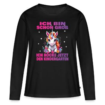 Maternelle Enfant 2024 Kita Start Start - T-shirt manches longues Premium bio Femme - noir - Devant - Julia (174cm)