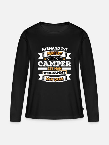 Camper - Frauen Premium Bio Langarmshirt - Schwarz