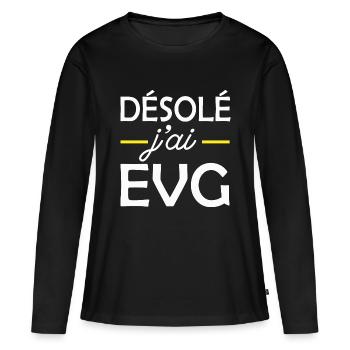 j ai evg / Enterrement de vie de garçon - T-shirt manches longues Premium bio Femme - noir - Devant - Julia (174cm)