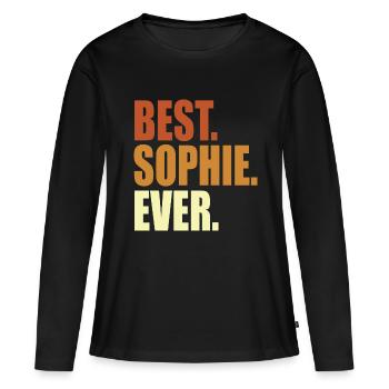 Best Sophie Ever lustige Sprüche - Frauen Premium Bio Langarmshirt - Schwarz - Vorne - Julia (174cm)