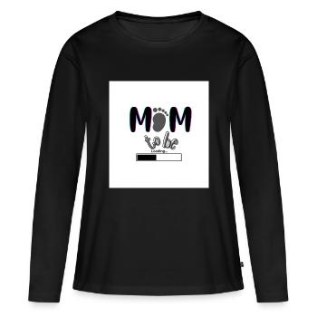 mom to be - Women's Premium Organic Long Sleeve Shirt - black - Front - Julia (174cm)