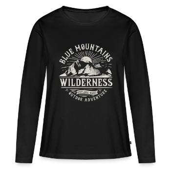 Into the wilderness - Women's Premium Organic Long Sleeve Shirt - black - Front - Julia (174cm)