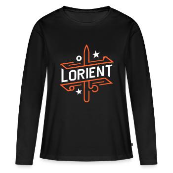lorient - T-shirt manches longues Premium bio Femme - noir - Devant - Julia (174cm)