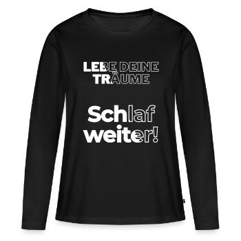 Sleep on - Women's Premium Organic Long Sleeve Shirt - black - Front - Julia (174cm)