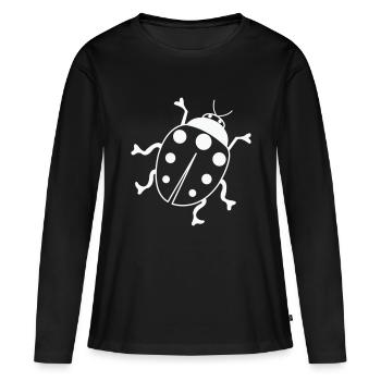 Coccinelle 01 - T-shirt manches longues Premium bio Femme - noir - Devant - Julia (174cm)