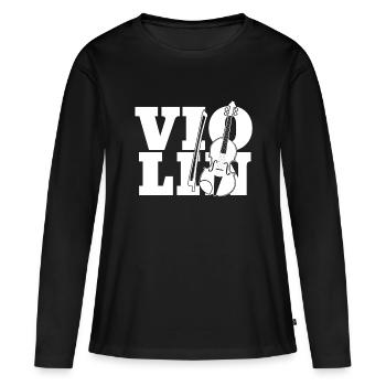 Violon violon violon joueur police - T-shirt manches longues Premium bio Femme - noir - Devant - Julia (174cm)