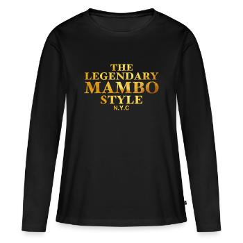 Le légendaire Mambo Style de NYC - Salsa Dance Shirt - T-shirt manches longues Premium bio Femme - noir - Devant - Julia (174cm)
