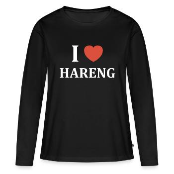 i love hareng - T-shirt manches longues Premium bio Femme - noir - Devant - Julia (174cm)