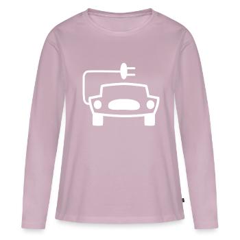 Electric cars - Women's Premium Organic Long Sleeve Shirt - dusky pink - Front - Julia (174cm)