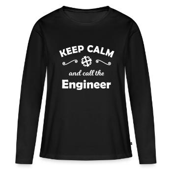 Technologie et construction mécanique - T-shirt manches longues Premium bio Femme - noir - Devant - Julia (174cm)