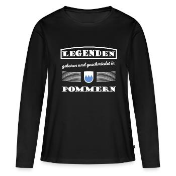 Légendes de Poméranie - T-shirt manches longues Premium bio Femme - noir - Devant - Julia (174cm)