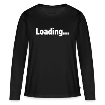Laden - Frauen Premium Bio Langarmshirt - Schwarz - Vorne - Julia (174cm)
