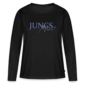 Jungs Mama Boys Mom Muttertag Geburtstag Mutter - Frauen Premium Bio Langarmshirt - Schwarz - Vorne - Julia (174cm)