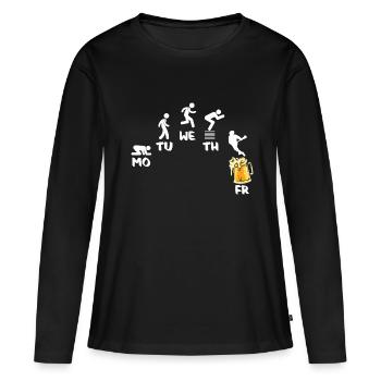 Lacrosse - T-shirt manches longues Premium bio Femme - noir - Devant - Julia (174cm)