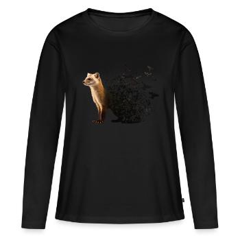 Martre - T-shirt manches longues Premium bio Femme - noir - Devant - Julia (174cm)