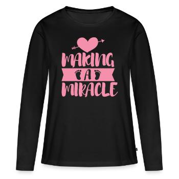 Making a miracle - Women's Premium Organic Long Sleeve Shirt - black - Front - Julia (174cm)
