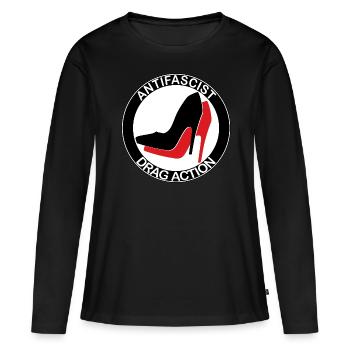 ANTIFASCIST DRAG ACTION - Women's Premium Organic Long Sleeve Shirt - black - Front - Julia (174cm)