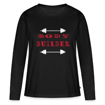Musculation Musculation Fitness Renforcement musculaire - T-shirt manches longues Premium bio Femme - noir - Devant - Julia (174cm)