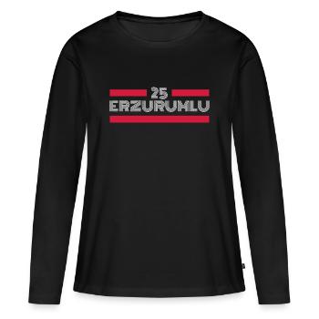 Erzurum 25 Turquie Turkiye cadeau vacances TR Türk - T-shirt manches longues Premium bio Femme - noir - Devant - Julia (174cm)