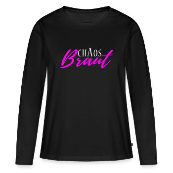 Chaosbraut, JGA Frauentag Muttertag Geschenk - Frauen Premium Bio Langarmshirt - Schwarz - Vorne - Julia (174cm)