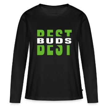 Best Friends Best Buds Best Friend - Women's Premium Organic Long Sleeve Shirt - black - Front - Julia (174cm)
