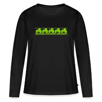 Protest - Keine Bauern Keine Nahrung Keine Zukunft - Frauen Premium Bio Langarmshirt - Schwarz - Vorne - Julia (174cm)