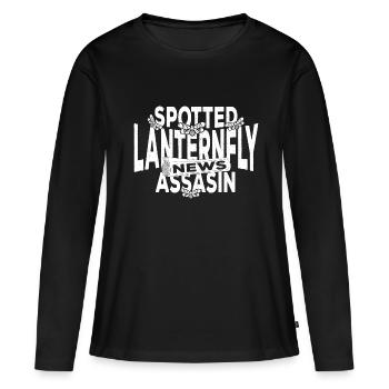 Lanterne tachetée volant cadeau - T-shirt manches longues Premium bio Femme - noir - Devant - Julia (174cm)