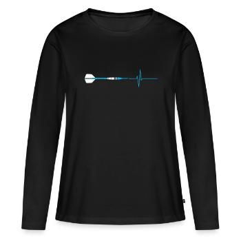 Fléchettes flèche impulsion fléchettes - T-shirt manches longues Premium bio Femme - noir - Devant - Julia (174cm)