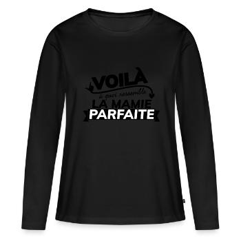 Voilà à quoi ressemble la mamie parfaite. - T-shirt manches longues Premium bio Femme - noir - Devant - Julia (174cm)