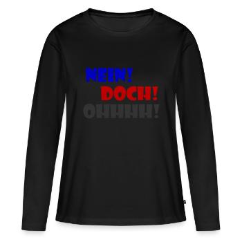 Mais non, Mais louis de Funes - T-shirt manches longues Premium bio Femme - noir - Devant - Julia (174cm)