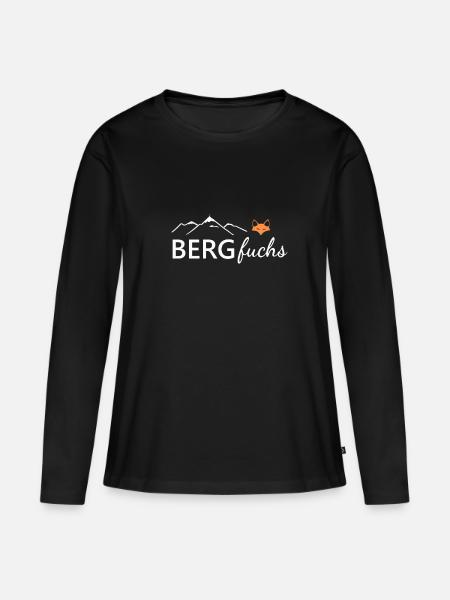 Bergfuchs - Frauen Premium Bio Langarmshirt - Schwarz
