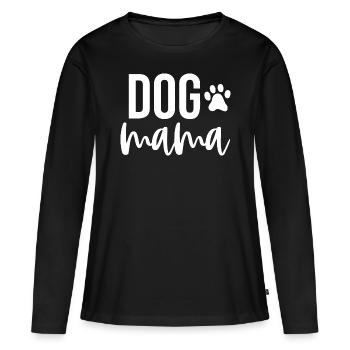 Hund Mama - Frauen Premium Bio Langarmshirt - Schwarz - Vorne - Julia (174cm)