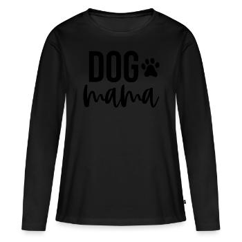 Dog Mom - Women's Premium Organic Long Sleeve Shirt - black - Front - Julia (174cm)