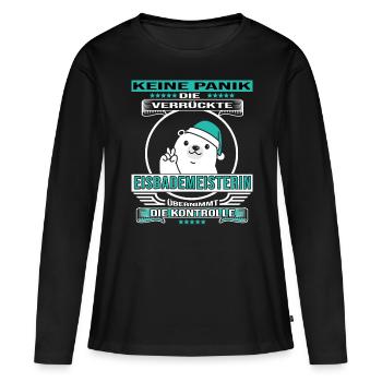 Eisbader winterschwimmen Eisbad Eisbademeisterin - Frauen Premium Bio Langarmshirt - Schwarz - Vorne - Julia (174cm)