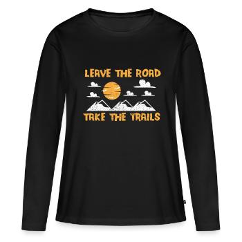 Backpacking Hiking Backpacking Backpacking Backpacking - Women's Premium Organic Long Sleeve Shirt - black - Front - Julia (174cm)