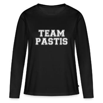 team pastis - T-shirt manches longues Premium bio Femme - noir - Devant - Julia (174cm)