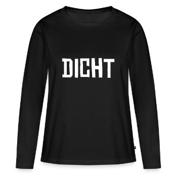 Hacke Dicht - Frauen Premium Bio Langarmshirt - Schwarz - Vorne - Julia (174cm)