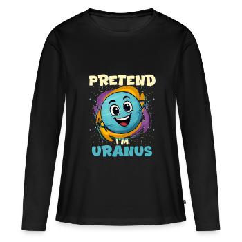 Uranus - T-shirt manches longues Premium bio Femme - noir - Devant - Julia (174cm)