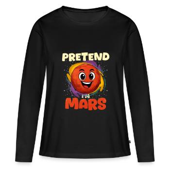 Mars - Women's Premium Organic Long Sleeve Shirt - black - Front - Julia (174cm)