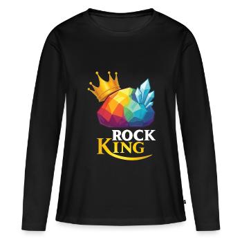 Géologie Roche - T-shirt manches longues Premium bio Femme - noir - Devant - Julia (174cm)