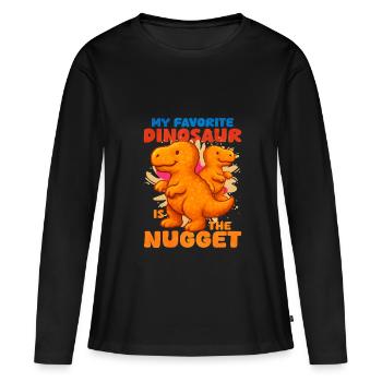 Chicken Nugget - Frauen Premium Bio Langarmshirt - Schwarz - Vorne - Julia (174cm)