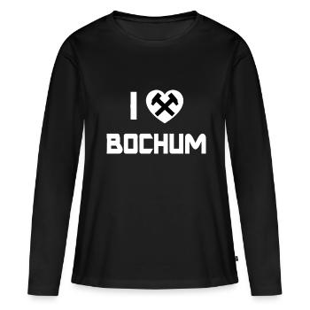 Bochum dans la région de la Ruhr - T-shirt manches longues Premium bio Femme - noir - Devant - Julia (174cm)