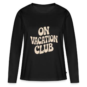 Vacation Club Summer Festival Vacation Beach Vacation - Women's Premium Organic Long Sleeve Shirt - black - Front - Julia (174cm)