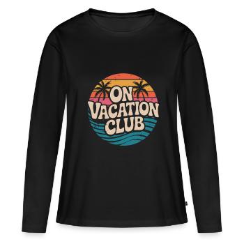 Vacation Club Festival d’été Vacances à la plage - T-shirt manches longues Premium bio Femme - noir - Devant - Julia (174cm)