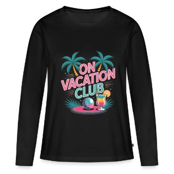 Vacation Club Festival d’été Vacances à la plage - T-shirt manches longues Premium bio Femme - noir - Devant - Julia (174cm)