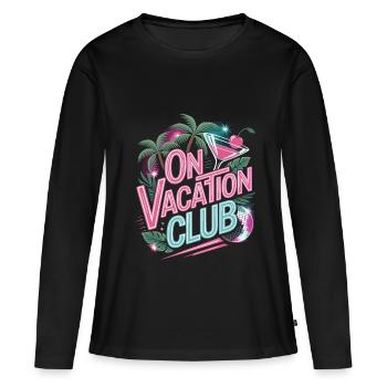 Vacation Club Summer Festival Vacation Beach Vacation - Women's Premium Organic Long Sleeve Shirt - black - Front - Julia (174cm)