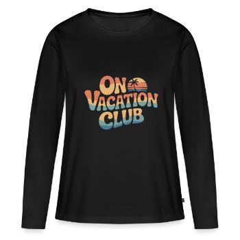 Vacation Club Festival d’été Vacances à la plage - T-shirt manches longues Premium bio Femme - noir - Devant - Julia (174cm)
