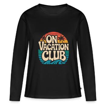 Vacation Club Summer Festival Vacation Beach Vacation - Women's Premium Organic Long Sleeve Shirt - black - Front - Julia (174cm)