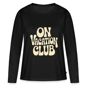 Vacation Club Summer Festival Vacation Beach Vacation - Women's Premium Organic Long Sleeve Shirt - black - Front - Julia (174cm)