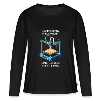 Filament Layer by Layer | 3D Printing Printing Quality - Women's Premium Organic Long Sleeve Shirt - black - Front - Julia (174cm)